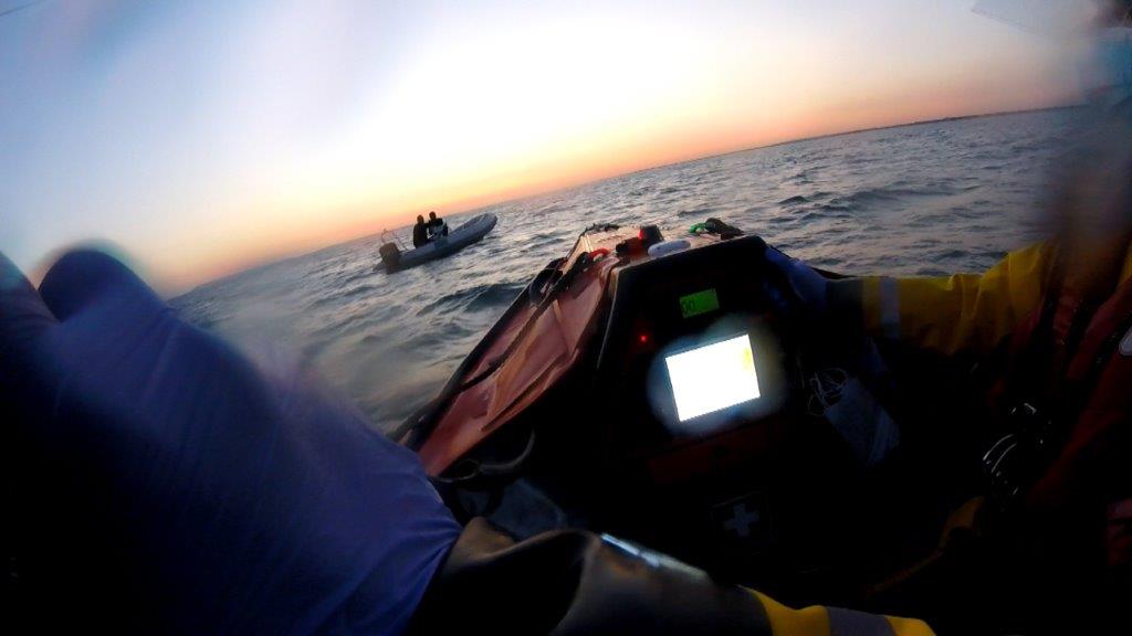 Broken down RHIB